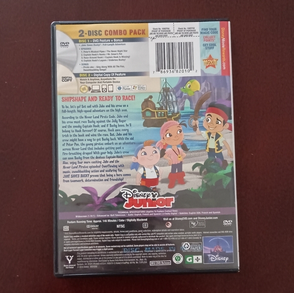 3/$10 🌟 Disney Junior Jake Neverland Pirates: Jake Saves Bucky DVD - Picture 2 of 5